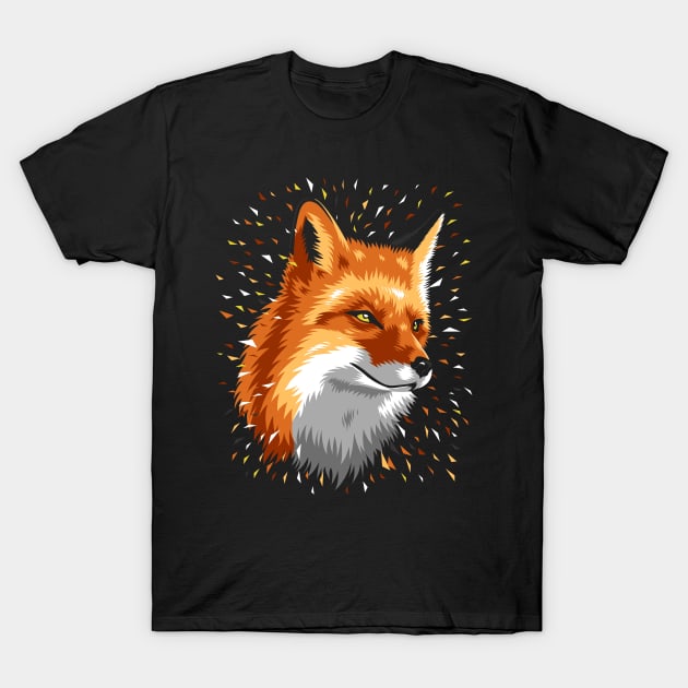 Fox Geometric colors T-Shirt by albertocubatas